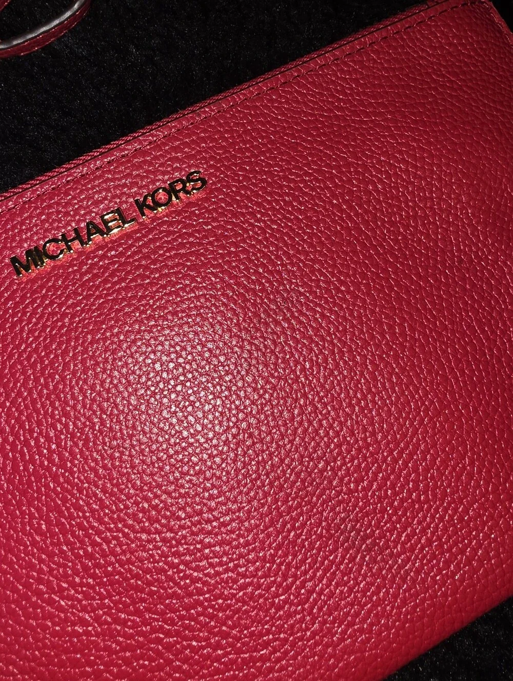 Nwt Michael Kors Wristlet Clutch Red Leather